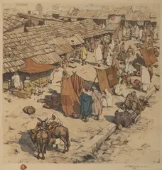Tavík František Šimon, Arabian Market, Around 1912, etching, paper