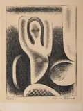 Josef Čapek, Toilet, 1918, lithography, paper