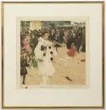 Tavík František Šimon, Mi-Carême in Paris, 1909, colourec etching, aquatint, paper