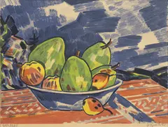 Václav Špála, Still Life with Fruits, 1942, lithography, paper