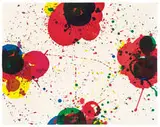 Sam Francis, Red Again, 1972, 11-color screenprint on Arches Cover white paper