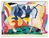 Twelve Fifteen by David Hockney, 1991, Lithograph in colors on Rives BFK paper, sold Oct 2013