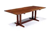 Conoid dining table by George Nakashima, English walnut, rosewood, sold Oct 2013