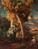 Russell Cowles, Canoncito, 1935, Oil on canvas