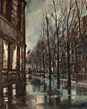 Bernard Lamotte, Paris Rainy Day, c. 1960, Oil on canvas