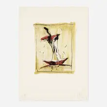 Apple Core by Claes Oldenburg, 1991, lithograph in colors, sold Dec 2021