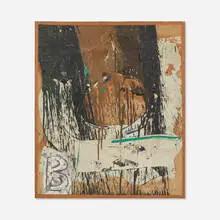 Michael Goldberg, Untitled, 1966, oil, oil stick and collage on board