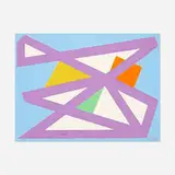 Josef Zenk, Zig-Zag, oil on Masonite