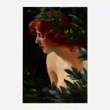 Charles Courtney Curran, Wood Nymph Study, oil on canvas