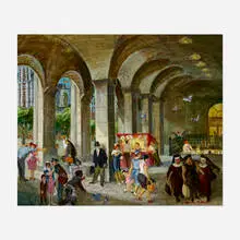 Cecil Bell, Municipal Building, NY, 1960, oil on board