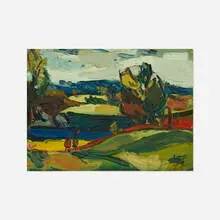 Leon Kelly, Fairmount Park, 1931, oil on board