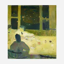 David Fertig, Coffee and Dessert, 1989, oil on canvas
