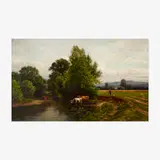Carl Weber, Fishing on the Brandywine, 1886, oil on canvas