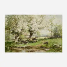 Carl Weber, The Meadows in Spring Near Palmyra, New York, oil on canvas