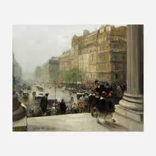 Untitled (street scene) by Jules Rene Herve, oil on canvas, sold Dec 2021