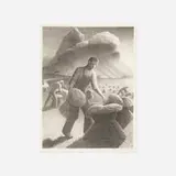 Grant Wood, Approaching Storm, 1940, lithograph