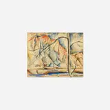 Bernard Badura, Houses in Landscape, 1931, watercolor on paper