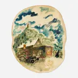 Charles Ward, Shea's Tower Tavern, Bowman's Hill, New Hope, oil on canvas laid to Masonite