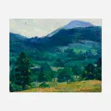 Mary Butler, Wooded Hillside, oil on canvas laid to board