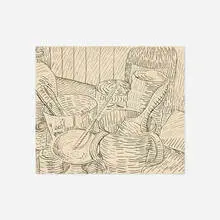 Lloyd Raymond Ney, Painter's Table, 1938, ink on paper
