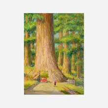 William Francis Taylor, The Giant Sequoia, c. 1958, oil on canvas board