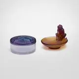 Daum, Dishes, set of two, c. 2010, cast glass, pâte de cristal