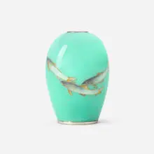 Ando Jubei, Miniature vase with three fish