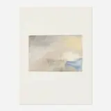 Henry Moore, Blue Hills and Ship at Sea, offset lithograph in colors
