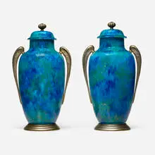 Paul Milet, Lidded urns, pair
