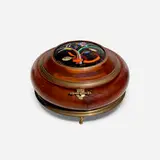 Gustav Lohse, Round table casket with inset plaque