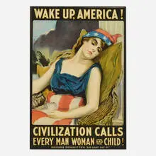 James Montgomery Flagg, Wake Up, America! Civilization Calls (poster), 1917, offset lithograph in colors
