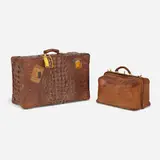 Antique, Traveling suitcase and doctor's bag