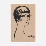 Kees van Dongen, Les Cheveux Courts-1st State, 1924, lithograph on paper