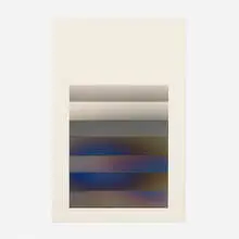 Vapour Drawing, MS36 by Larry Bell, 1978, vaporized metals and silicon monoxide on paper, sold Feb 2015