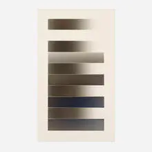 Vapour Drawing, MS31 by Larry Bell, 1978, vaporized metals and silicon monoxide on paper, sold Feb 2015