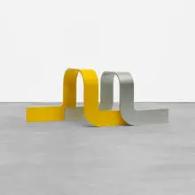 Triple Trouble by Tony DeLap, 1966, heat-formed acrylic plastic and lacquer, sold Feb 2015