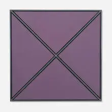 Untitled by Tadaaki Kuwayama, 1966, acrylic on canvas mounted on masonite with steel strips, sold Feb 2015