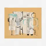 Leslie Laskey, Ceremonial Relic, 1960, collage and ink on paper