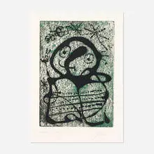 Untitled (from Constellations) by Joan Miró, 1959, etching on Arches paper, sold Feb 2015