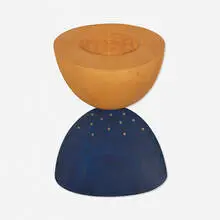 John Okulick, Blue Moon, 1988, jelutong, lacquered plywood, aluminum