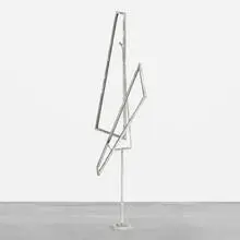George Rickey, Two Trapezoids Eccentric, One Up, One Down, 1978, stainless steel