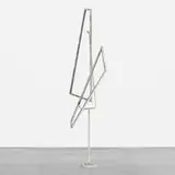 George Rickey, Two Trapezoids Eccentric, One Up, One Down, 1978, stainless steel