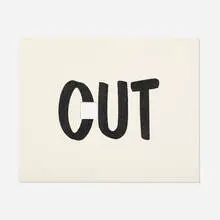Cut Out by Kay Rosen, 1993, lithograph on paper, sold Feb 2015