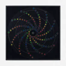 John Willenbecher, Harmonia Microcosmica 2, 1967, glass, mirrored glass, lacquered wood