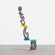 Alan Siegel, Spring chair, 1990, hand-painted aluminum