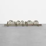 Hai Sun Oyh, Rope Piece, 1975, oak, rope, acrylic, zinc-plated steel