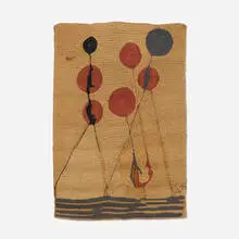 Balloons tapestry by Alexander Calder, 1974, hand-woven maguey fiber, sold Feb 2015