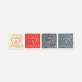Corrine (Four Faces) by Alex Katz, 1990, woodcut on Mulberry paper, sold Feb 2015