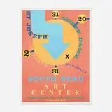 Robert Indiana, South Bend Art Center poster, 1978, screenprint on paper