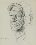 Leopold Seyffert, Untitled, charcoal 44 x 35cm Wystan Hugh Auden (1907-1993) was an English-American poet.